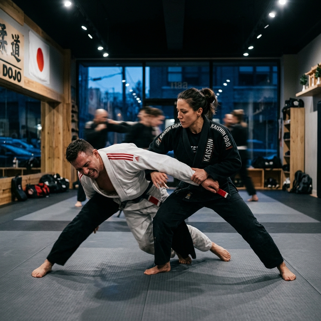 Advanced students sparring during an instructor and competition training session