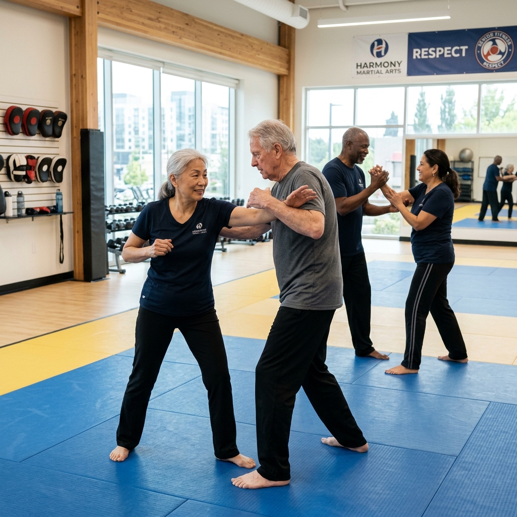 Women practising practical self-defence escapes with a partner